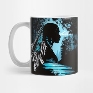 Native American Woman Silhouette Mug